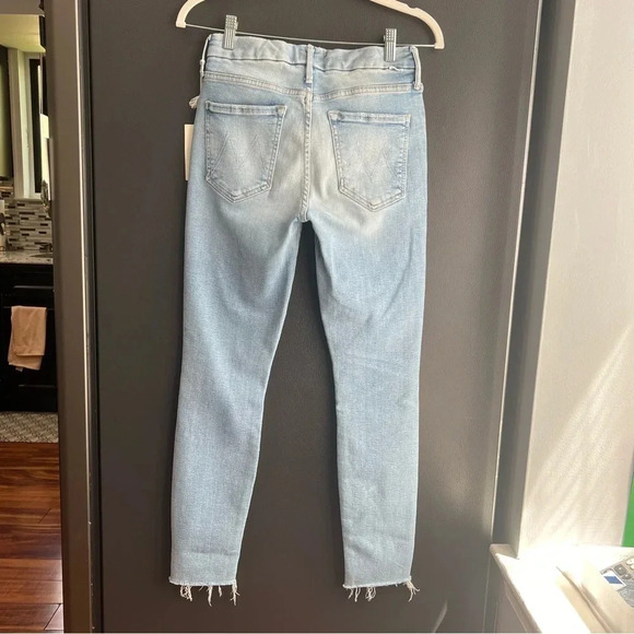 MOTHER The Looker Ankle Fray Skinny Raw Hem Jeans Approx Size 25 - Picture 9 of 11